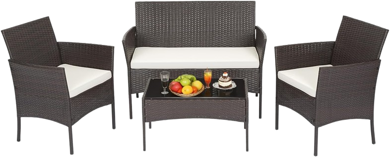 Outdoor Wicker Furniture with Coffee Table
