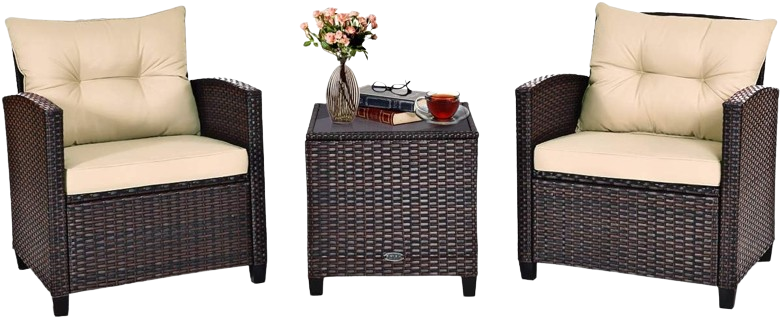 Outdoor Conversation Set for Balcony, Porch, Yard, Backyard